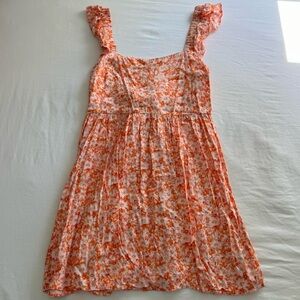 LUSH orange floral dress